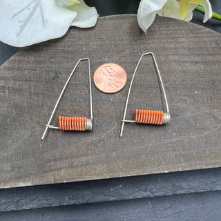 Orange Twist Earrings