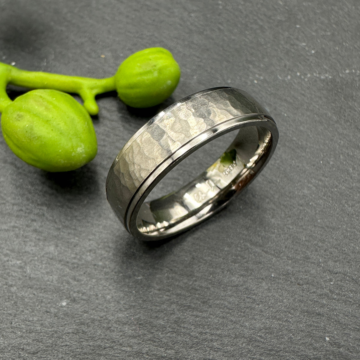 Steel Hammer Palladium Ring