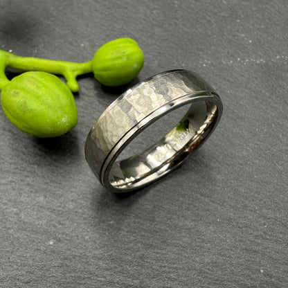 Steel Hammer Palladium Ring