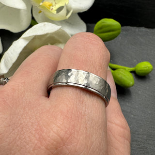 Steel Hammer Palladium Ring