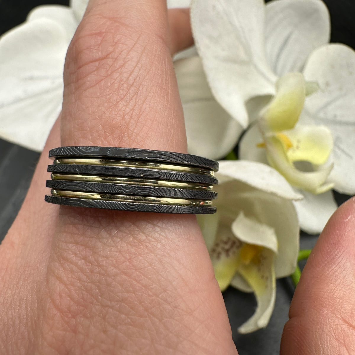 Erebus Style Damascus Ring