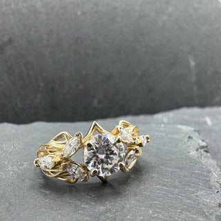 Elven Ring with Moissanite