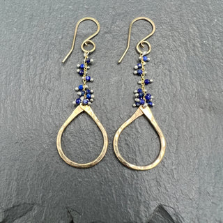 Lapis Lazuli Tear Duster Earring