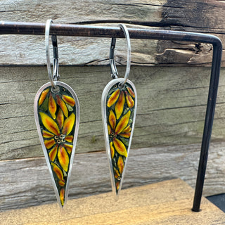 Sunflower Micro Mosaic Earrings