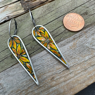 Sunflower Micro Mosaic Earrings