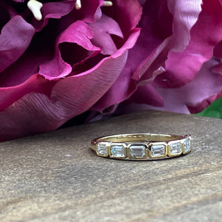 Emerald Cut Anniversary Band