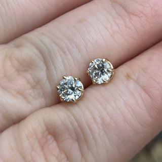 Classic Diamond Studs in Yellow