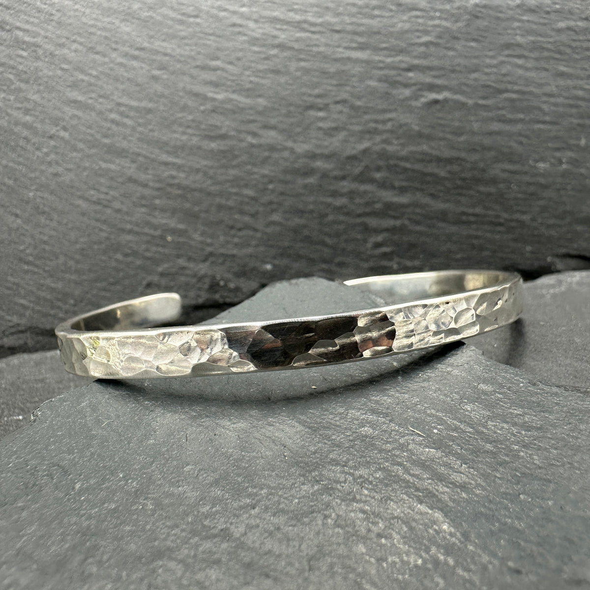 Hammered Sterling Silver Bracelets