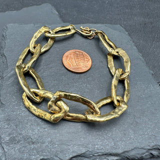 Fortuna Chunky Chain Bracelet: Brass