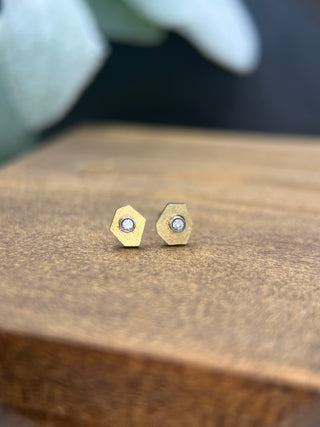 Diamond Shield Studs