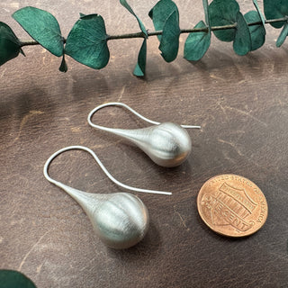 Rain Drop Silver Earrings