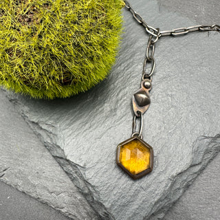 Geometric Citrine Necklace