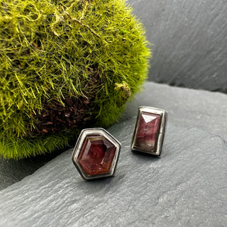 Asymmetric Tourmaline Studs