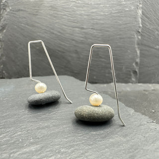Pearl and Stone Stack Earrings