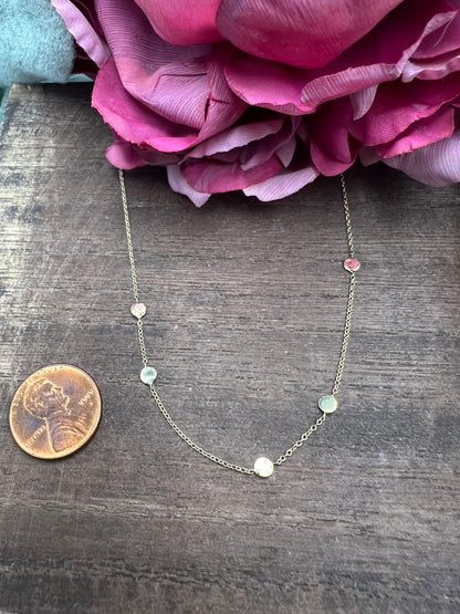 Polka Dot Drop Necklace