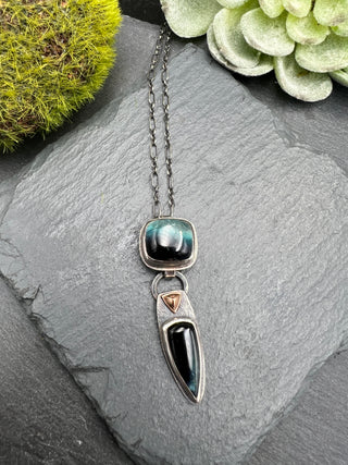 Tourmaline & Rose Gold Accent Necklace