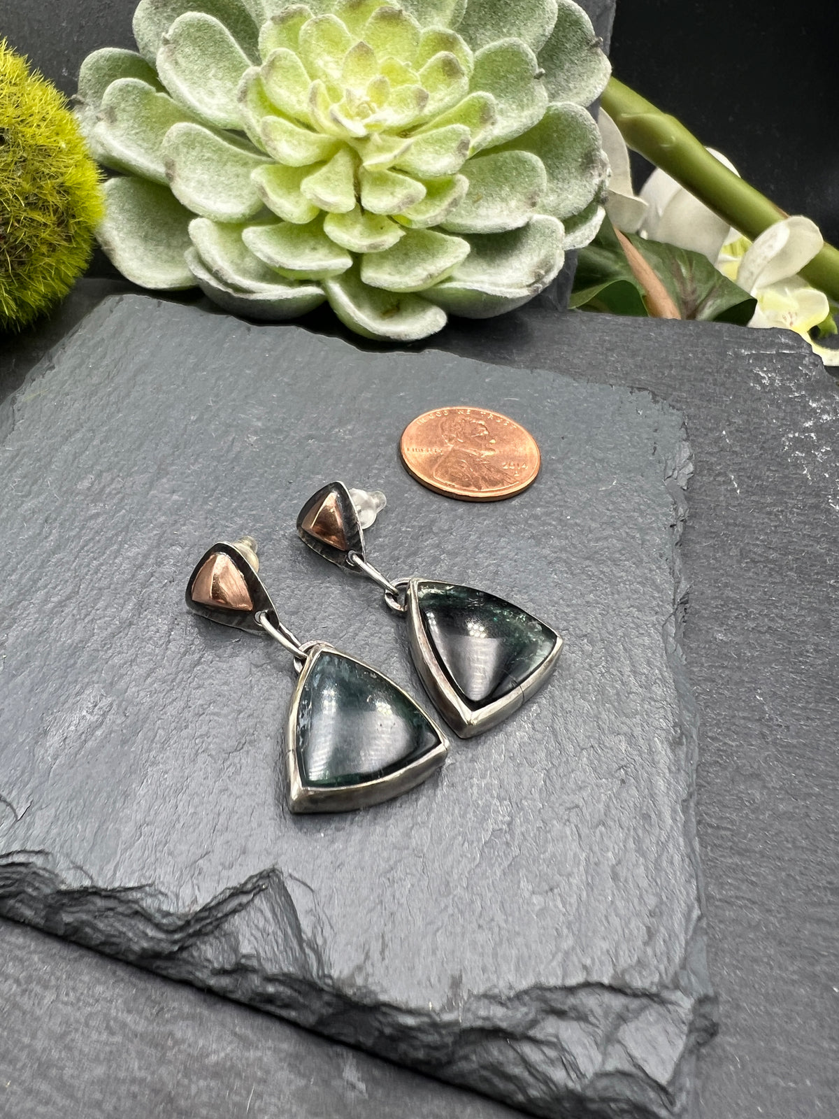 Geometric Tourmaline Earrings
