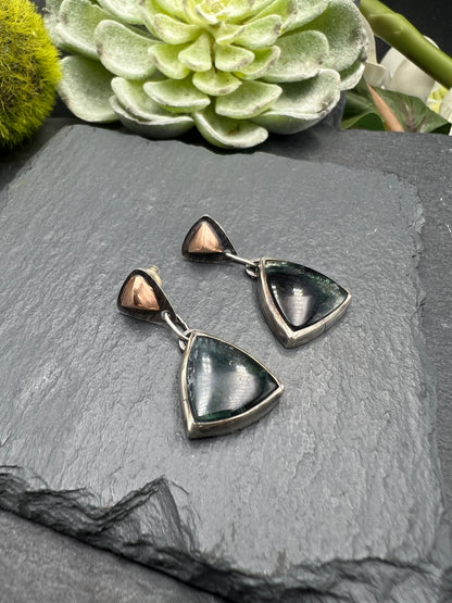 Geometric Tourmaline Earrings