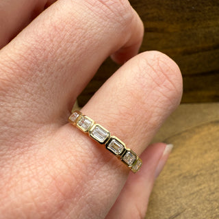 Emerald Cut Anniversary Band