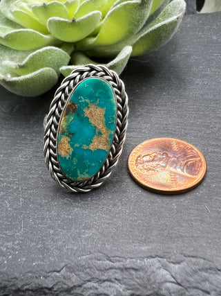 Big Turquoise Oval Ring