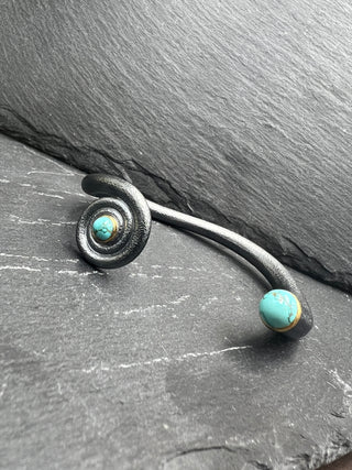 Spiral Turquoise Cuff