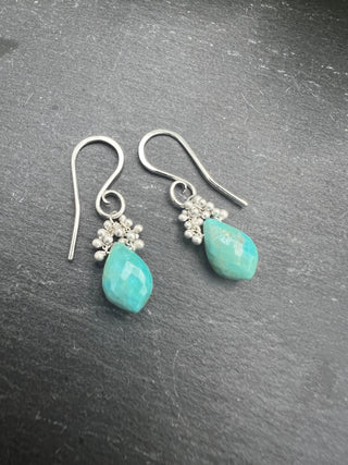Turquoise Caviar Dew Drop Earrings