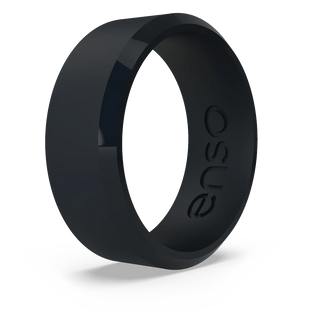 Bevel Silicone Ring: Obsidian