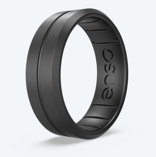 Elements Contour Silicone Ring - Black Pearl