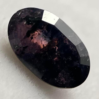 SAP204 Elongated Oval Black-Purple Sapphire