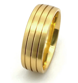 Square Groove Ring - Triple