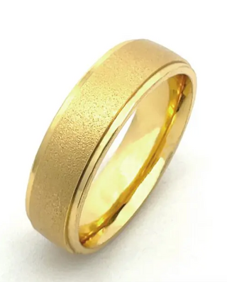 Stepped Rails Ring, Sandblasted Finish