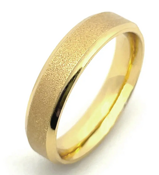 Concave Bevel Ring - Flat w/ Sandblasted Texture