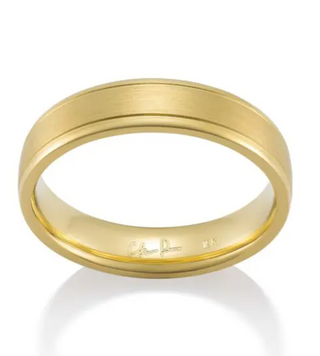 Narrow Rails Ring, Slightly Rounded