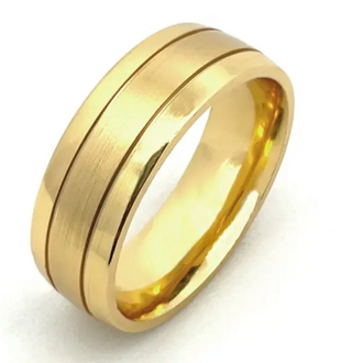 Wide Rails Ring, Slightly Rounded