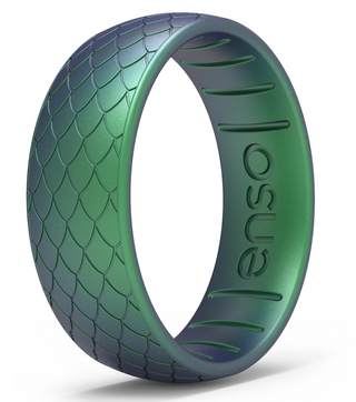 Classic Etched Silicone Ring: Dragon Scale
