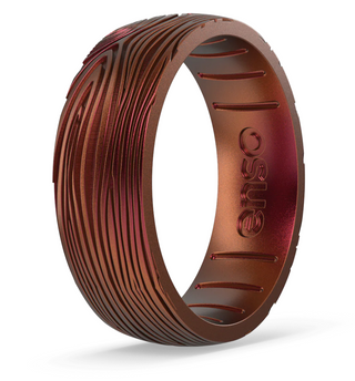 Etched Tapestry of Time Silicone Ring: Poseidon