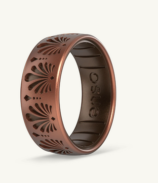 Etched Heritage Silicone Ring-Palmetto Rustic Copper
