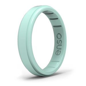 Rise BC Thin Silicone Ring: Turquoise
