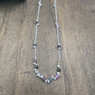 Little Rondelle Necklace - Tourmaline SS