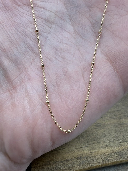 Satellite Bead Cable Chain