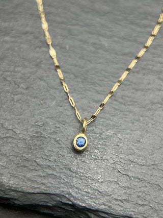 Bezel Sapphire Charm