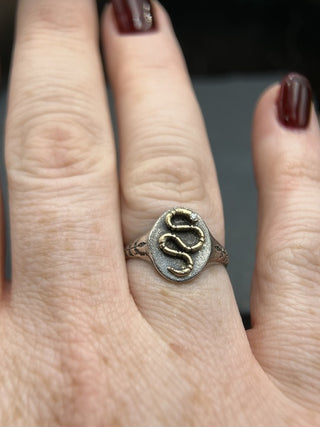Garden Snake Signet Ring