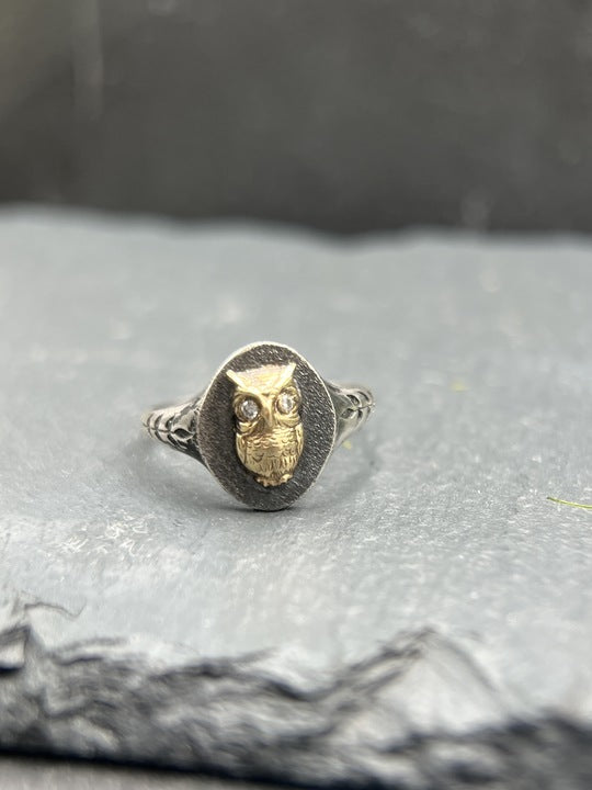 Wisdom Owl Signet Ring