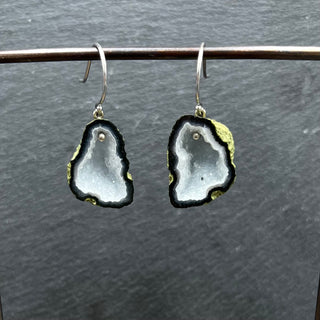 Black/Grey Geode Earrings