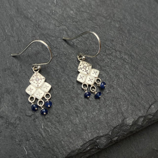 Mosaic Sapphire and Diamond Earrings