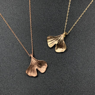 Gingko Leaf Necklace - Yellow Gold