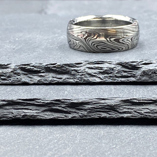 Damascus Steel Ring - Kona