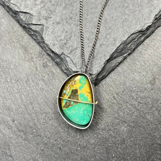 Captured Turquoise Charm Necklace