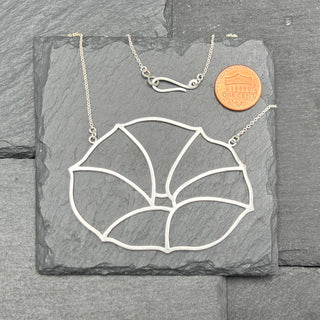Morning Glory Necklace with Link Chain