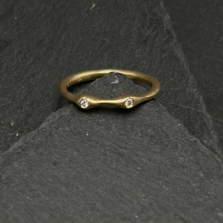 Double Diamond and Gold Ring